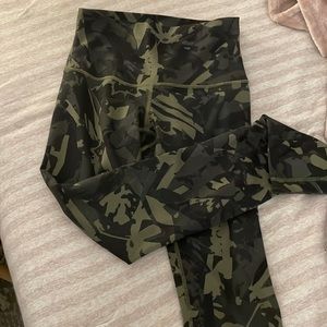 Lululemon high waisted full length camo leggings